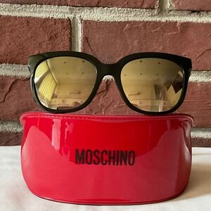 Moschino Gold Mirror Square Sunglasses